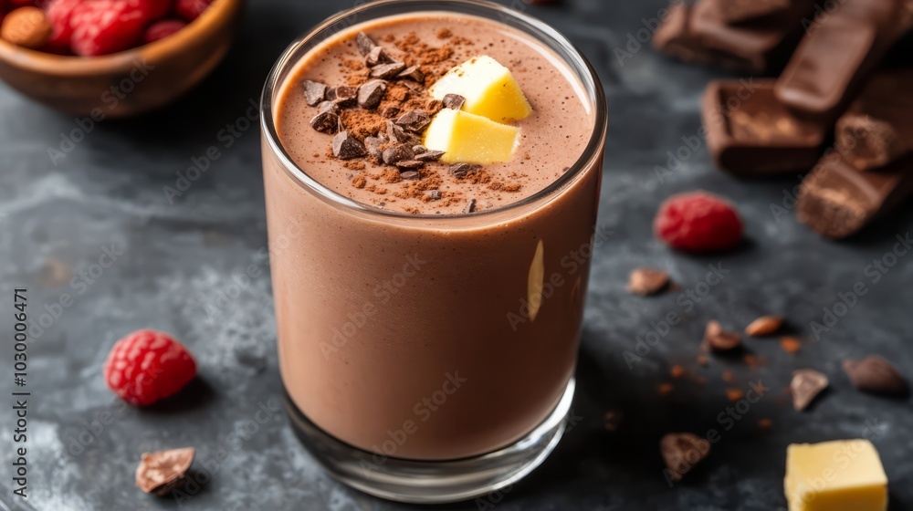 Chocolate Raspberry Smoothie Delight Chocolate Raspberry Smoothie Delight