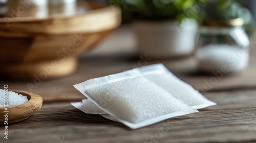 Oral rehydration salts in a small sachet photo