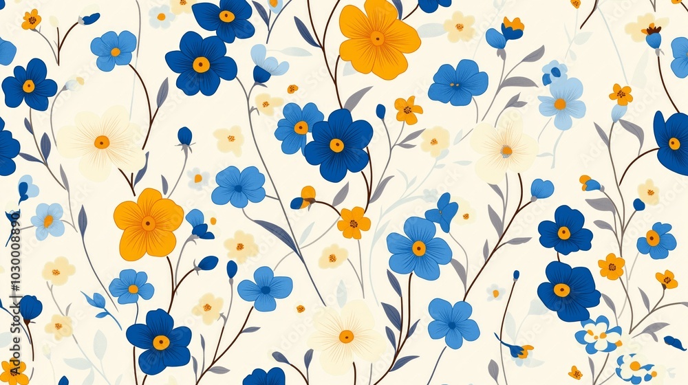 Seamless pattern with flowers background Seamless pattern with flowers background