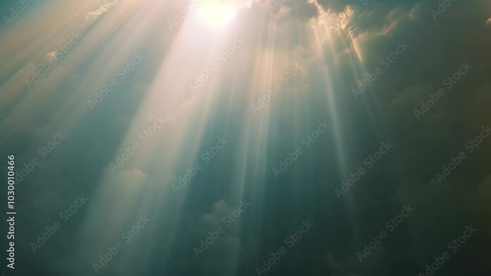 Rays of sunlight pierce through dark, stormy clouds, creating a dramatic contrast, Subtle rays of light peeking through the clouds Rays of sunlight pierce through dark, stormy clouds, creating a dramatic contrast, Subtle rays of light peeking through the clouds