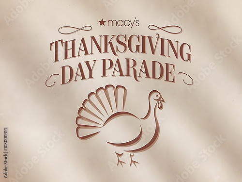 Macy's Thanksgiving Day Parade Logo with a Turkey Illustration photo