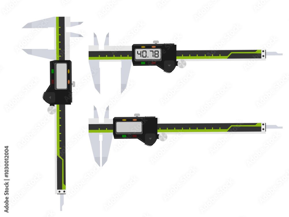 Fototapeta premium vernier caliper on a white background.