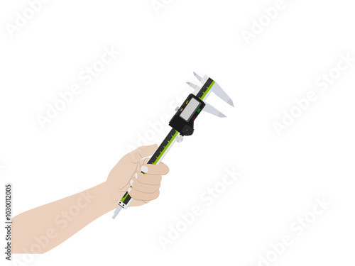 vernier caliper on a white background.