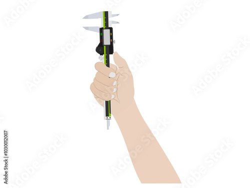 vernier caliper on a white background.