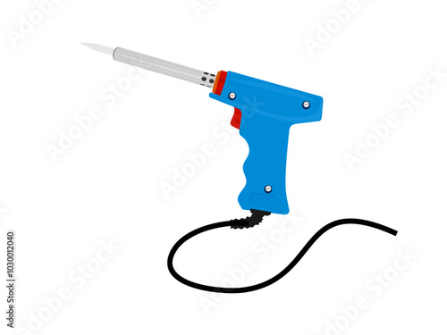 Electric soldering machine on a white background.