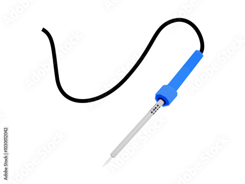 Electric soldering machine on a white background.