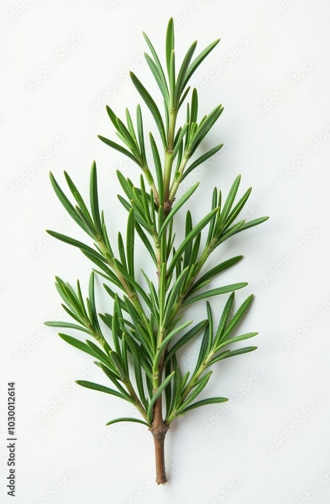 green rosemary, herb for cooking on white background green rosemary, herb for cooking on white background