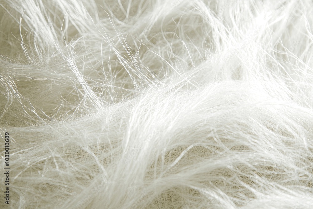 Obraz premium Close-up of soft, white fibers. Perfect for designs needing a delicate, airy texture.