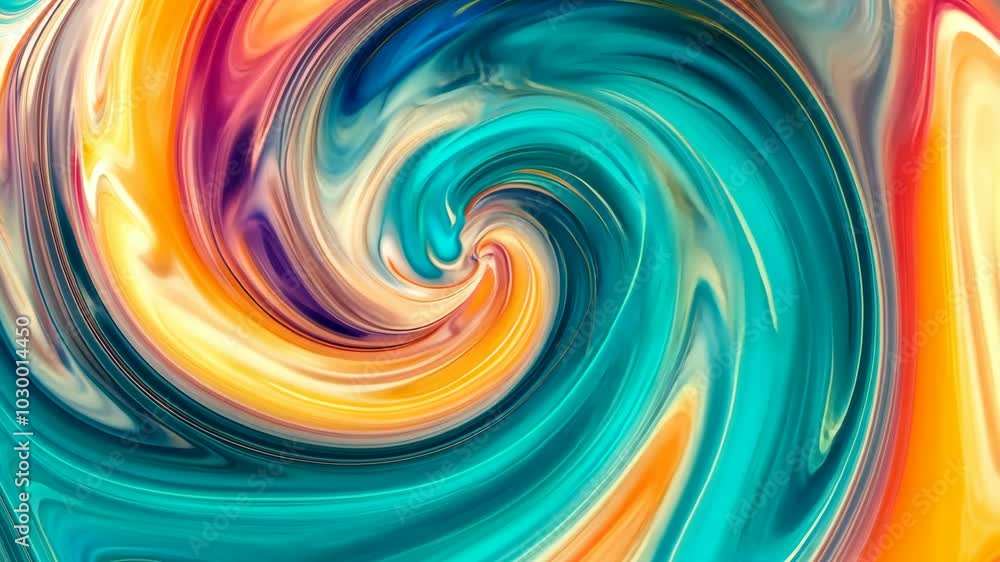 A swirling abstract pattern in vibrant shades of blue, orange, and yellow A swirling abstract pattern in vibrant shades of blue, orange, and yellow