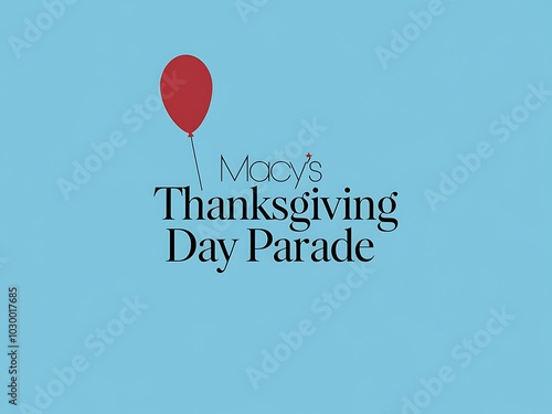 Macy's Thanksgiving Day Parade Logo with Red Balloon