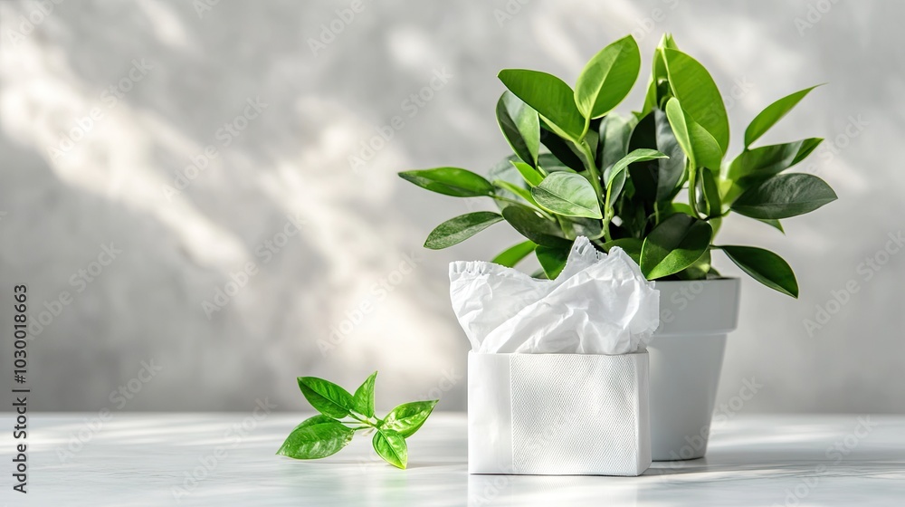 Fresh Green Leaves in Bright Natural Light Fresh Green Leaves in Bright Natural Light