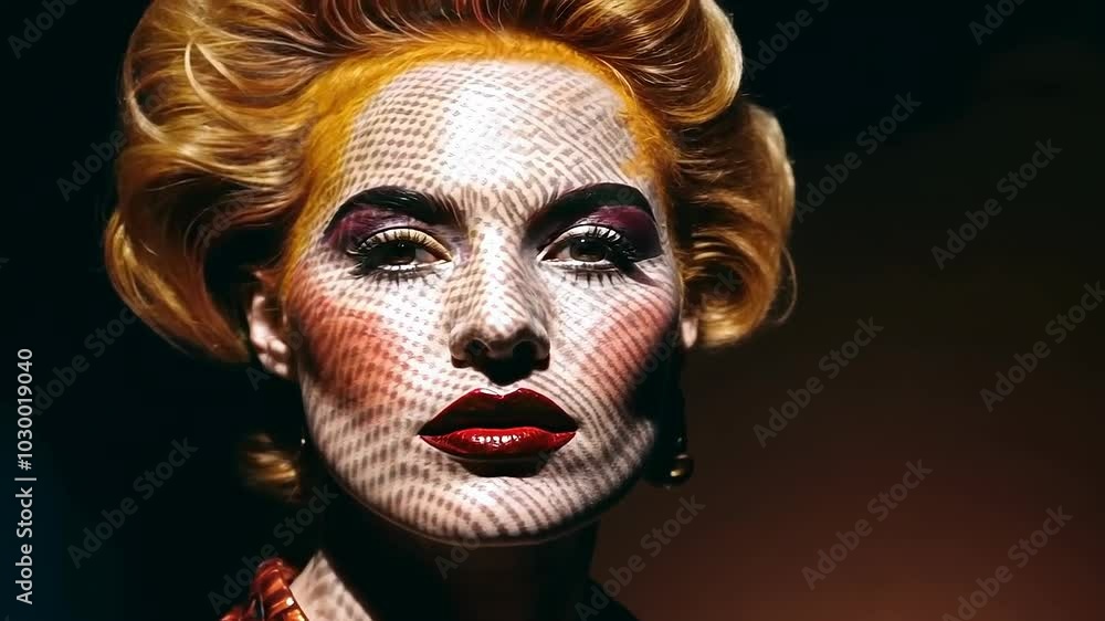 Captivating portrait of woman with artistic makeup expressive eyes Captivating portrait of woman with artistic makeup expressive eyes