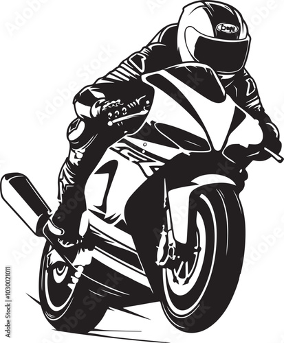 Stylish Silhouette of a Motorcycle
