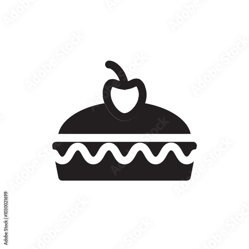 Fresh Fruit Tart with Custard Filling – Colorful Dessert Icon