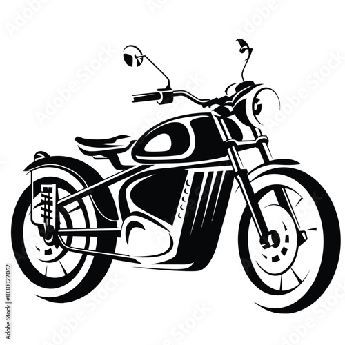 Silhouette Motorcycle Illustration