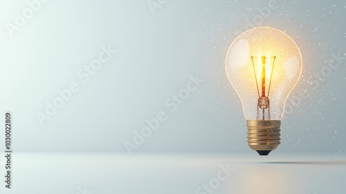 Illuminating Ideas: A Glowing Light Bulb Representing Inspiration and Innovation 