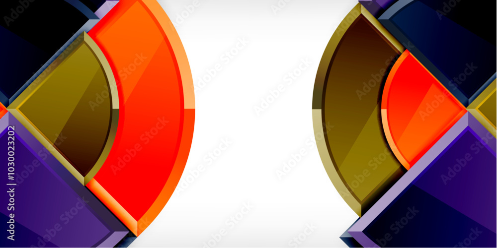 Abstract background - circles and round triangles with 3d effect. Vector Illustration For Wallpaper, Banner, Background, Card, Book Illustration, landing page Abstract background - circles and round triangles with 3d effect. Vector Illustration For Wallpaper, Banner, Background, Card, Book Illustration, landing page