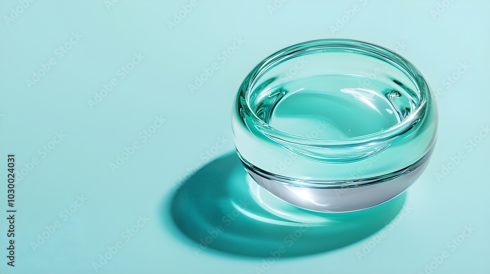 Pure, transparent gel on a light blue background, glossy and fresh texture, high detail macro shot, modern skincare focus Pure, transparent gel on a light blue background, glossy and fresh texture, high detail macro shot, modern skincare focus