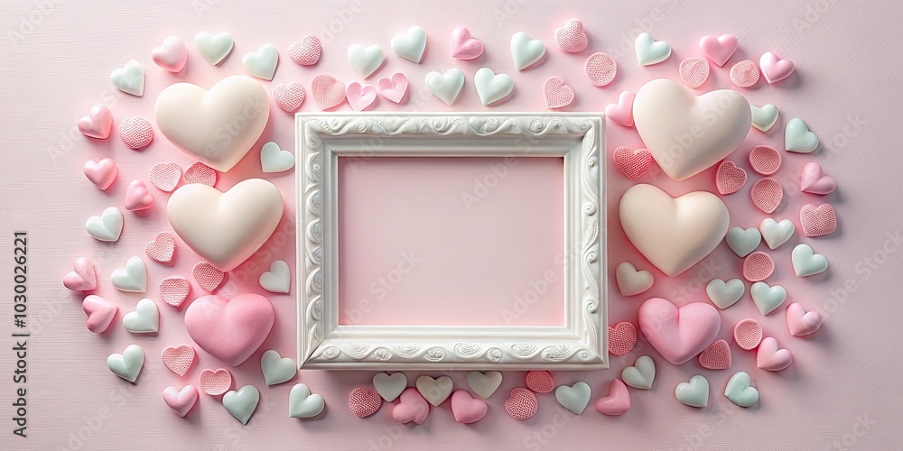 Embrace a dreamy atmosphere with pink hearts and lonely love designs, ideal framing elements to elevate romantic product photography and convey deep emotions. Embrace a dreamy atmosphere with pink hearts and lonely love designs, ideal framing elements to elevate romantic product photography and convey deep emotions.