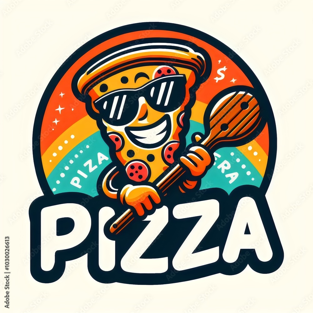 Badge, logo for pizzeria. Badge, logo for pizzeria.