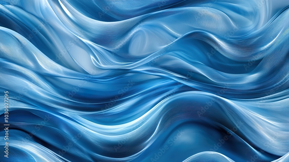 Abstract digital art of water waves in various shades of blue, twisting and flowing in an artistic pattern Abstract digital art of water waves in various shades of blue, twisting and flowing in an artistic pattern