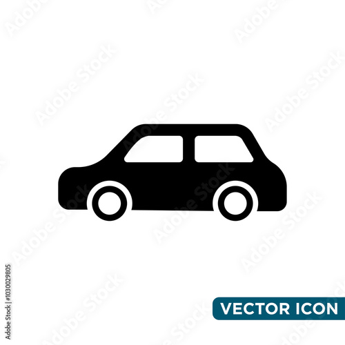 Simple Car Icon Design Template 