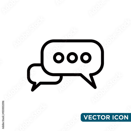 Bubble Speech Simple Icon design template