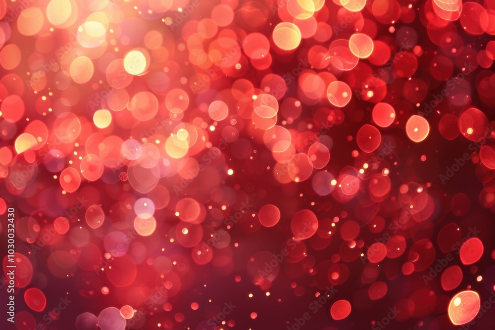 Red Christmas abstract background with stars and shimmering festive lights Red Christmas abstract background with stars and shimmering festive lights