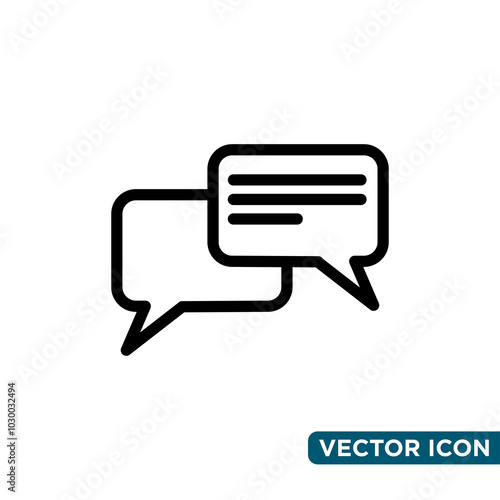 Bubble Speech Simple Icon design template
