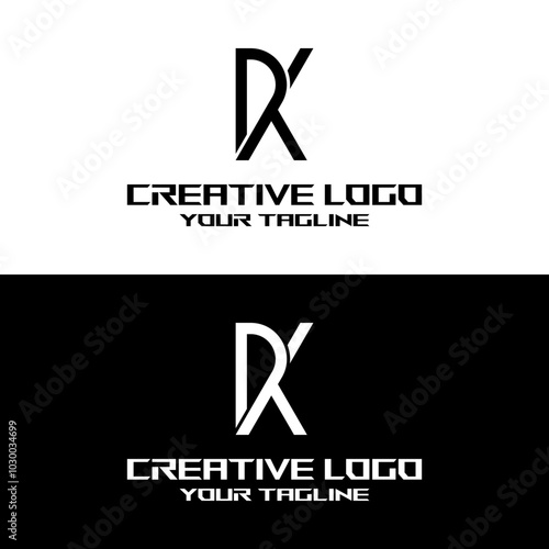 creative letter logo dk desain vektors