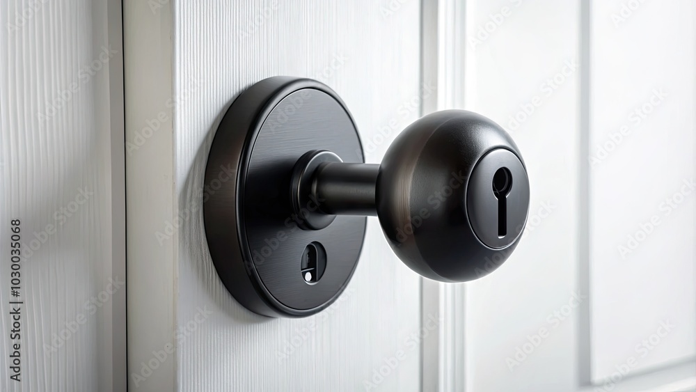 Featuring a sleek black doorknob with a keyhole, this minimalist icon is ideal for hotel designs, combining elegance with simplicity for a modern touch. Featuring a sleek black doorknob with a keyhole, this minimalist icon is ideal for hotel designs, combining elegance with simplicity for a modern touch.