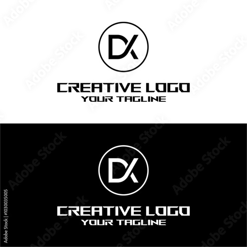 creative letter logo dk desain vektors