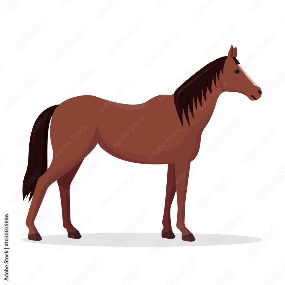 Obraz premium Horse icon on white background. Vector illustration.