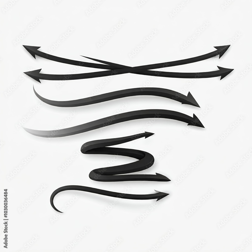 Multiple black double arrows on a white background. black and white image. Multiple black double arrows on a white background. black and white image.