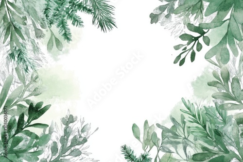 Elegant Watercolor Greenery Background for Design, Cards, Posters, and Invitations