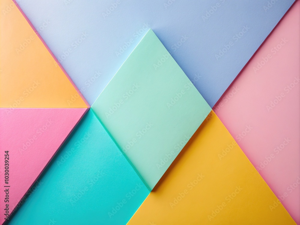 Colorful Abstract Geometric Background in Soft Pastel Tones, Minimalist Design, Modern Aesthetic for Digital Art, Wallpaper, and Creative Projects Colorful Abstract Geometric Background in Soft Pastel Tones, Minimalist Design, Modern Aesthetic for Digital Art, Wallpaper, and Creative Projects