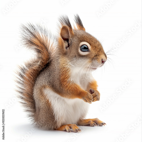 squirrel on a white background