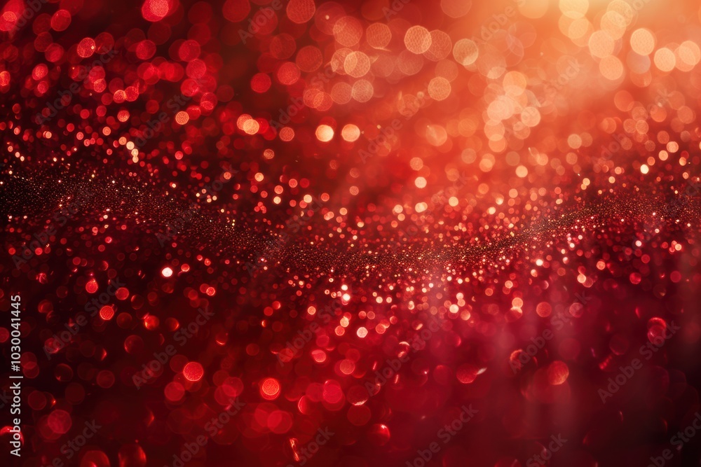 Bright red abstract Christmas background with soft bokeh lights and snowflakes Bright red abstract Christmas background with soft bokeh lights and snowflakes