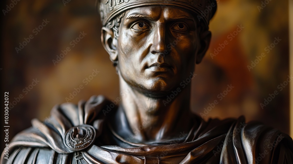 Detailed Roman Soldier Statue Close-Up Photography Detailed Roman Soldier Statue Close-Up Photography