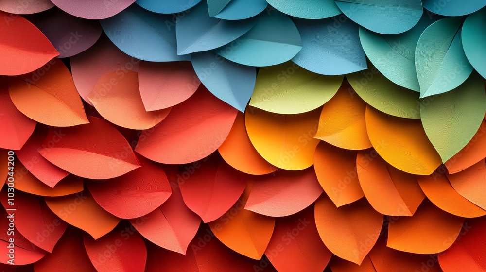 Multicolored paper cut leaf pattern with layered autumn tones, creating a rich, natureinspired design, paper cut leaves, colorful botanical pattern Multicolored paper cut leaf pattern with layered autumn tones, creating a rich, natureinspired design, paper cut leaves, colorful botanical pattern