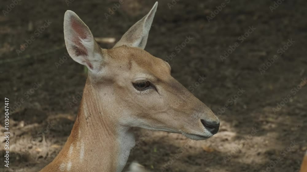 Deer animal spotted baby closeup, 4k Deer animal spotted baby closeup, 4k