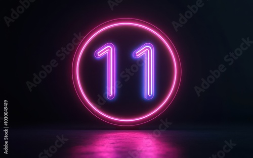 A stylish neon light icon for reservation planning, showcasing illuminated letters and numbers, highlighting the concept of day scheduling in a bold and eye-catching way 