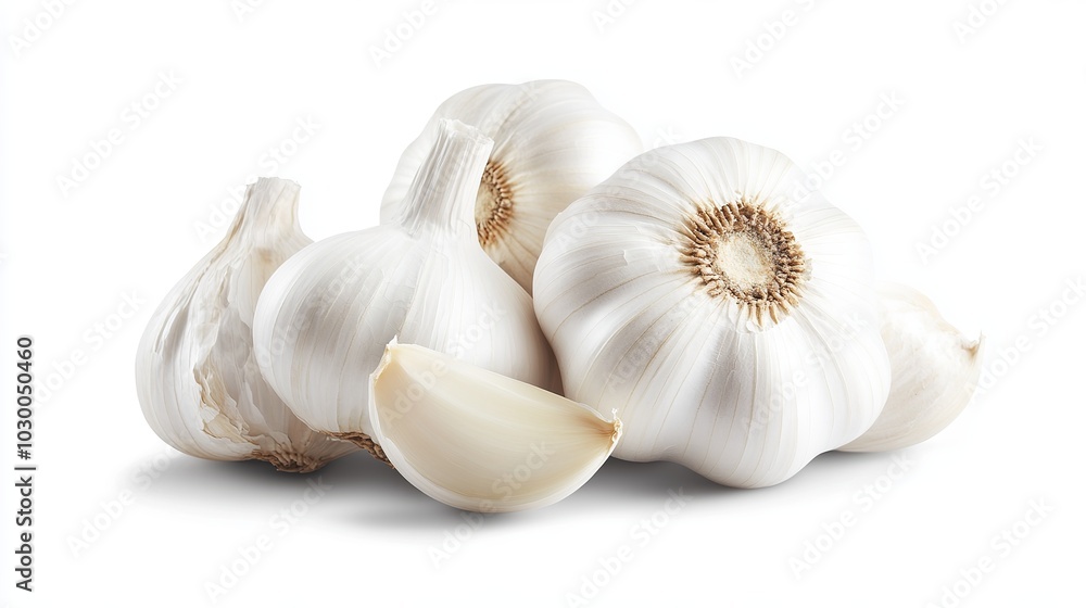 White garlic cloves isolated on a white background.
Garlic cloves are peeled and have a front view.
The image has a clipping path. White garlic cloves isolated on a white background.
Garlic cloves are peeled and have a front view.
The image has a clipping path.