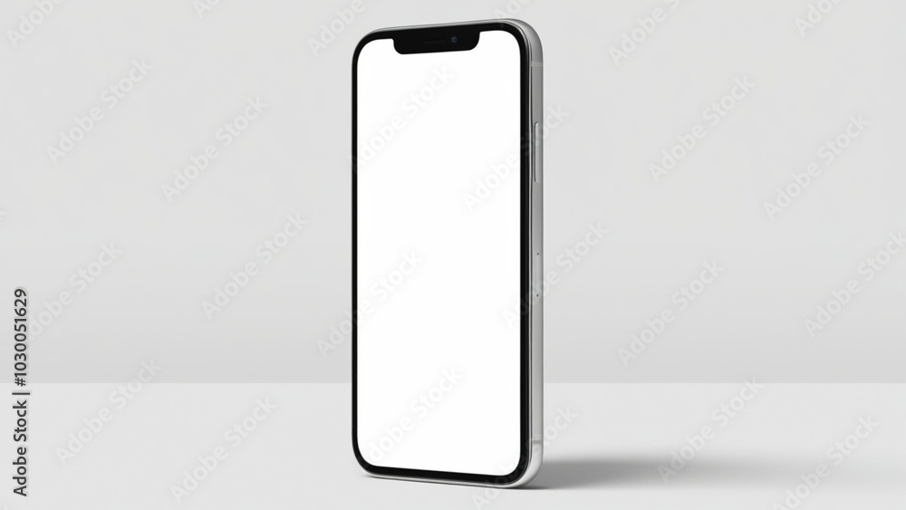 3D Mockup Smartphone, Sleek Device Mockup, Blank Mobile Screen 3D Mockup Smartphone, Sleek Device Mockup, Blank Mobile Screen