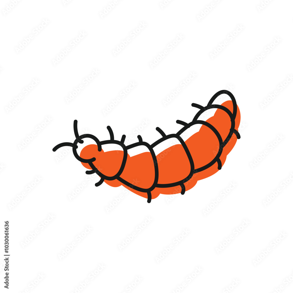 Worms hand draw doodle vector icon Worms hand draw doodle vector icon