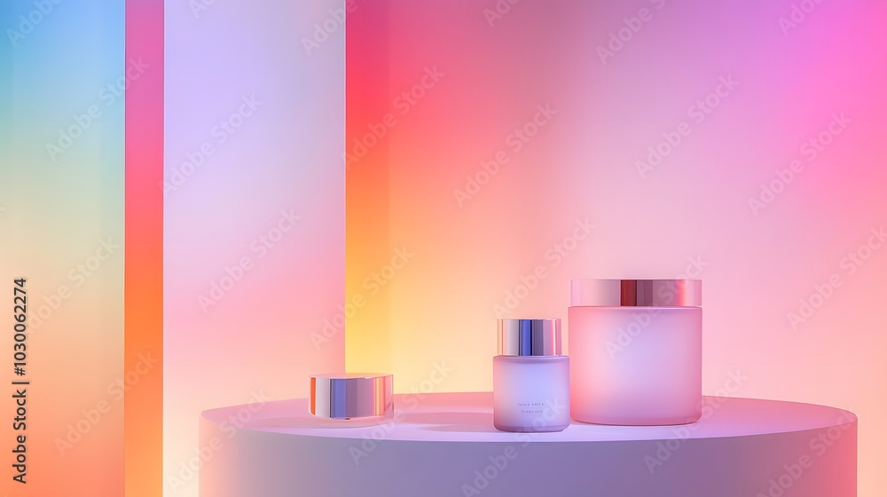 66. **A soft gradient backdrop creating a serene atmosphere for the product display. 66. **A soft gradient backdrop creating a serene atmosphere for the product display.