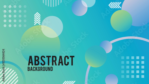 A blue background with a lot of circles and arrows