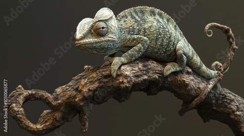 Chameleon on a Branch photo