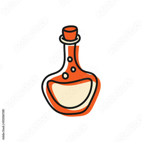 Magical poison hand draw doodle vector icon