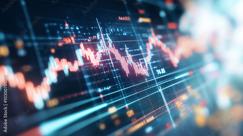 Stock market chart reflecting economic trends Stock market chart reflecting economic trends